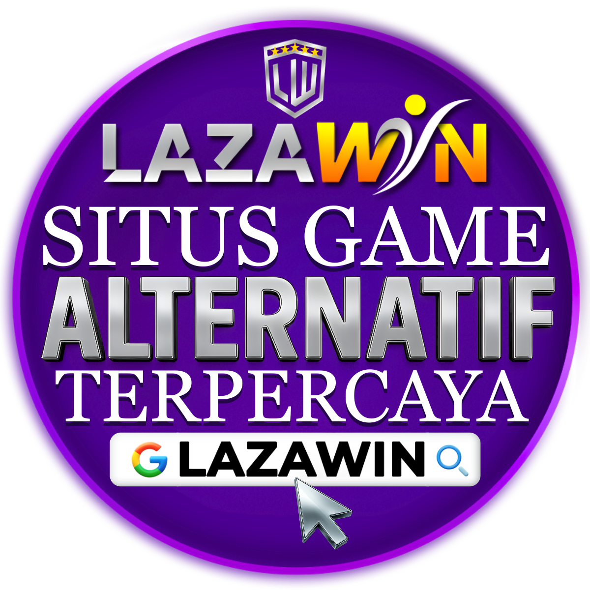 LAZAWIN Logo Bulat Situs Slot Viral Terpercaya